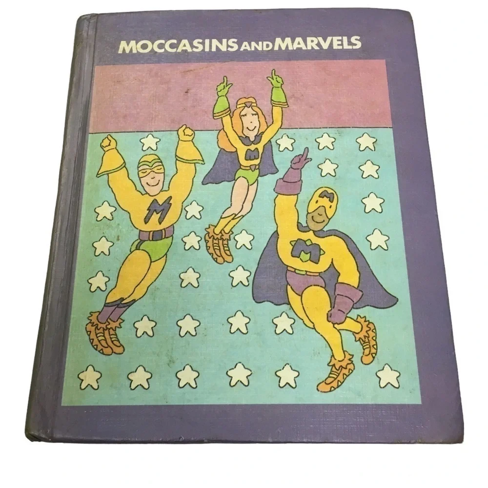 VINTAGE 1981 Book Moccasins and Marvels Homeschooling Classroom Reading Basics